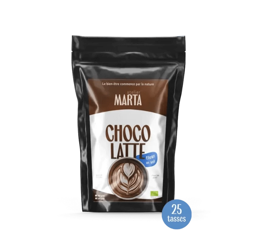 Choco Latte bio à fleur de sel | bien-être mental et cardiaque | format découverte - Atelier Marta